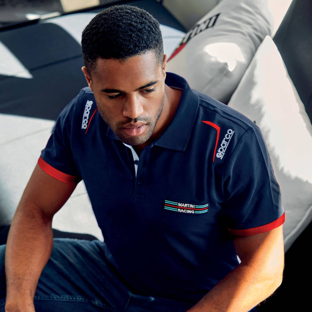 SPARCO 01276MRBM0XS Polo EMBROIDERIES MARTINI RACING, blue marine, size XS Photo-1 