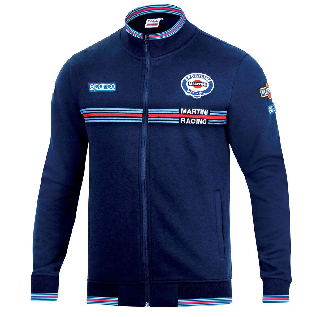 SPARCO 01278MRBM2M Sweatshirt FULL ZIP MARTINI RACING, blue marine, size M Photo-0 