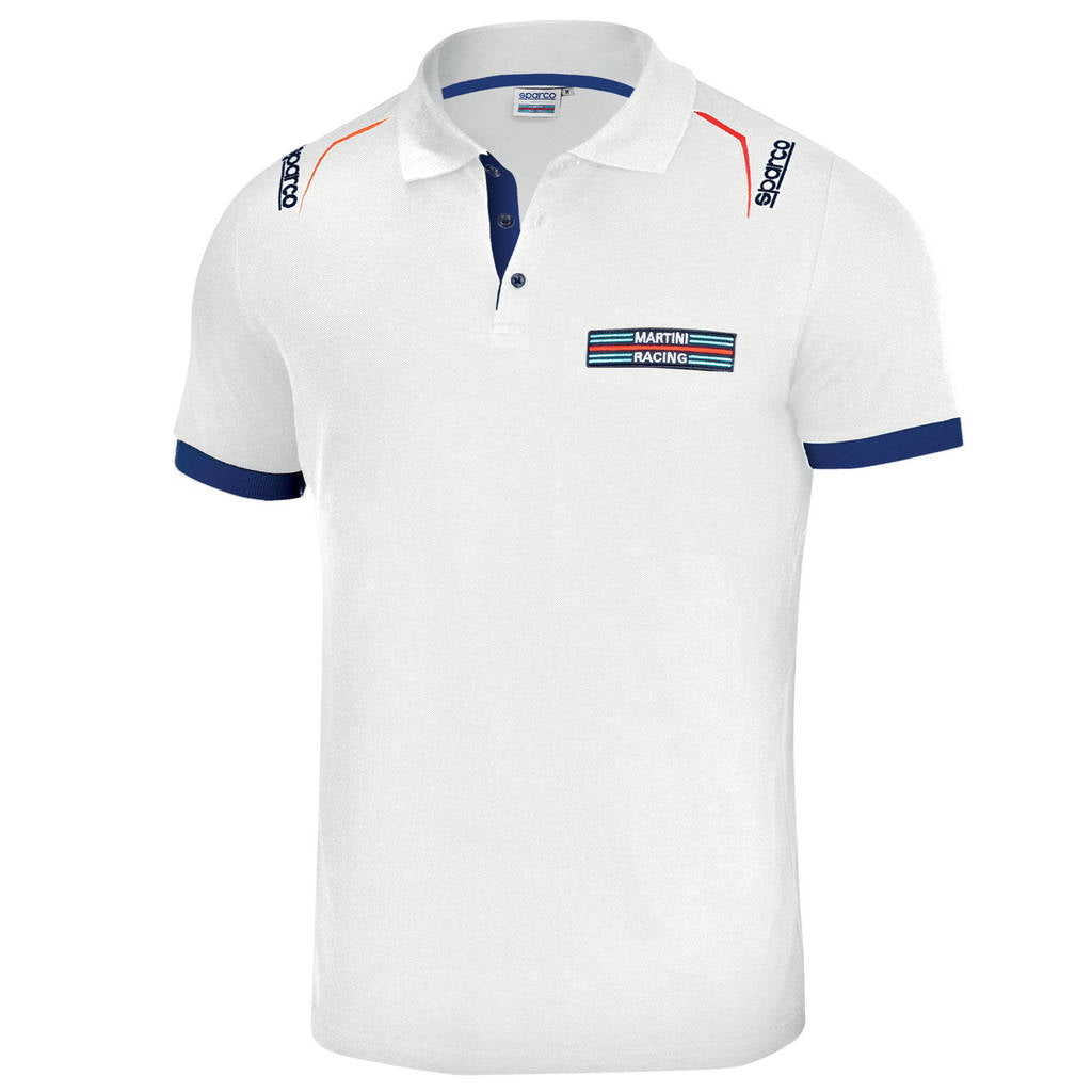 SPARCO 01276MRBI0XS Polo EMBROIDERIES MARTINI RACING, white, size XS Photo-0 