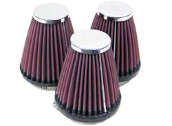 K&N RC-1923 UNIVERSAL Clamp-On Air Filter 2-1/8"FLG,3-1/2"B,2"T,4"H (3 PER BOX) Photo-0 