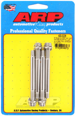 ARP 400-3226 Water Pump Pulley Stud Kit 5/16-24 X 3.500˝. ARP Stainless. polished. 12pt (fits 2.250˝ fan spacer) Photo-0 