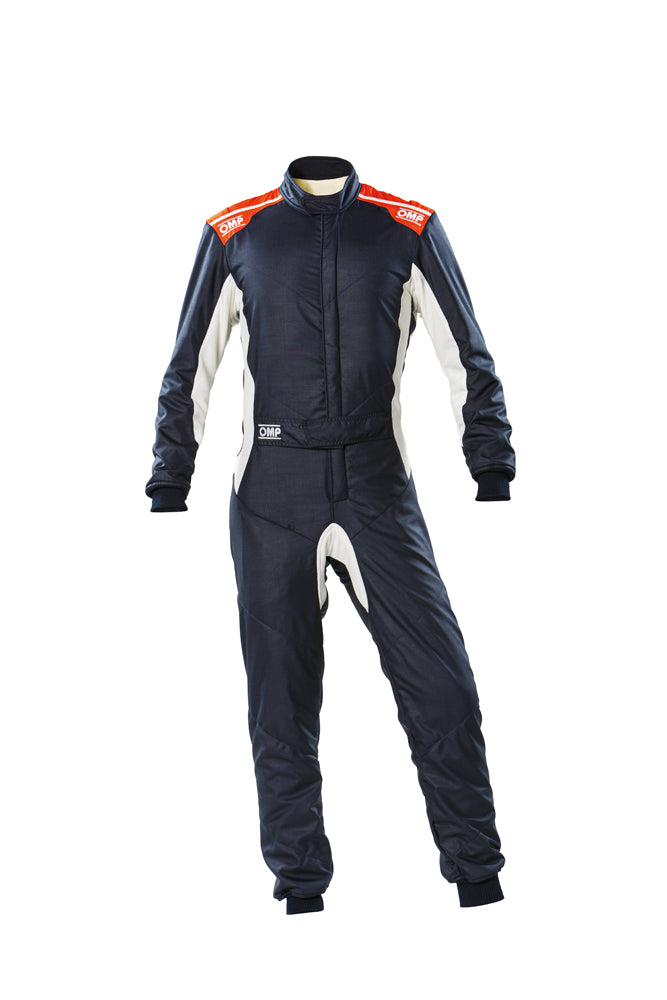 OMP IA0-1860-A01-249-46 (IA0186024946) ONE-S my2020 Racing suit, FIA 8856-2018, Navy blue/fluo orange, size 46 Photo-0 