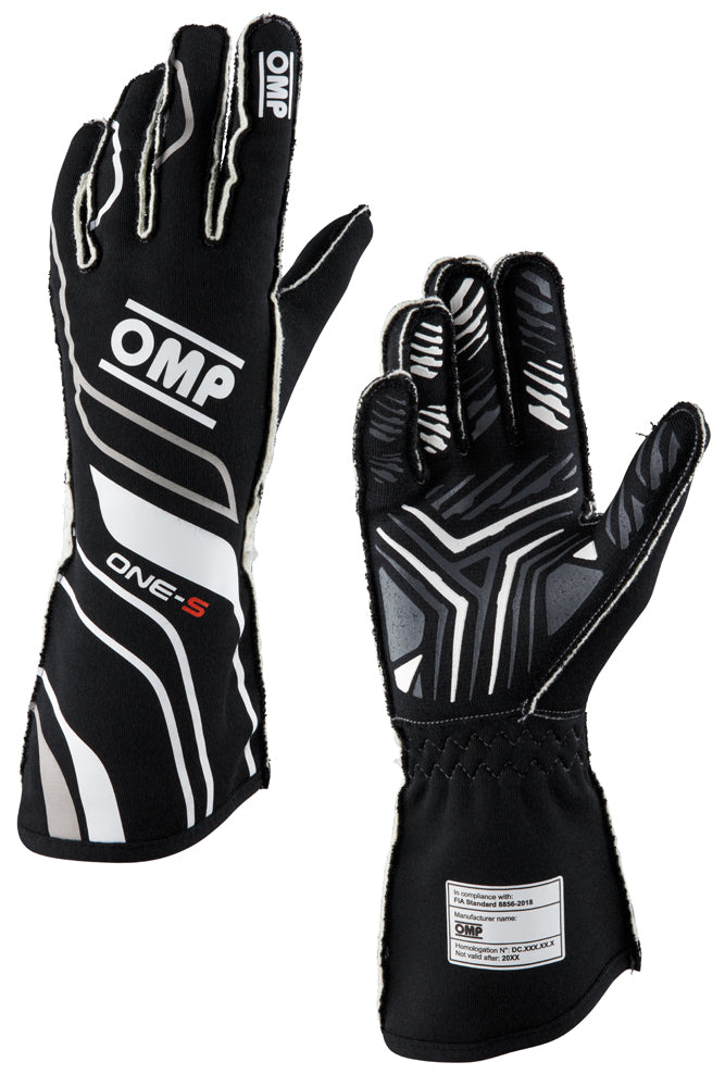 OMP IB0-0770-A01-071-L (IB/770/N/L) ONE-S my2020 Racing gloves, FIA 8856-2018, black, size L Photo-0 