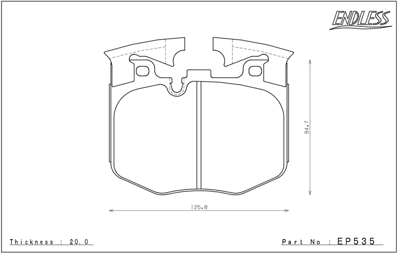 ENDLESS EP535MA45B Front brake pads TOYOTA GR Supra A90 3L DB42 (RZ) (Japanese cars) Photo-0 