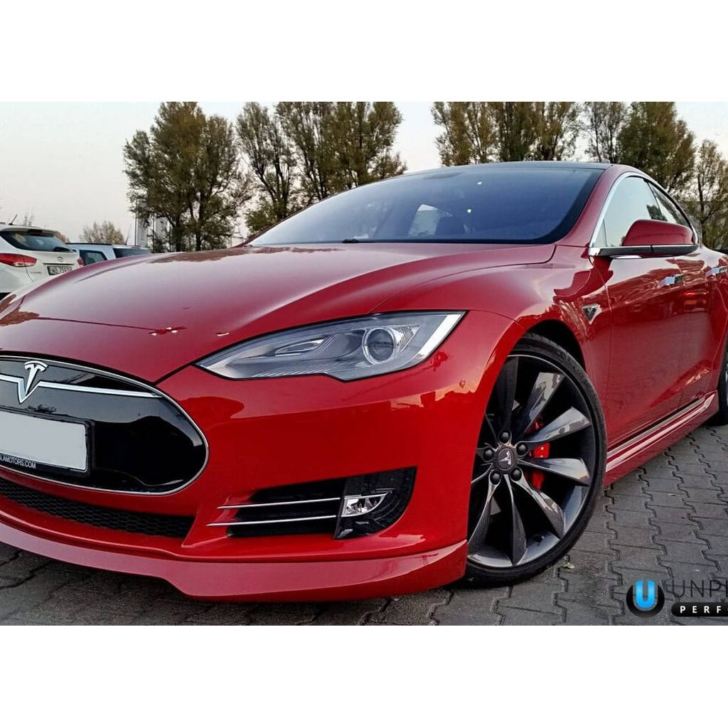 UNPLUGGED PERFORMANCE UP-MS-101-1.1 Front Spoiler and Diffuser System, Urethane Unpainted for TESLA Model S Pre-2016.5 Photo-6 