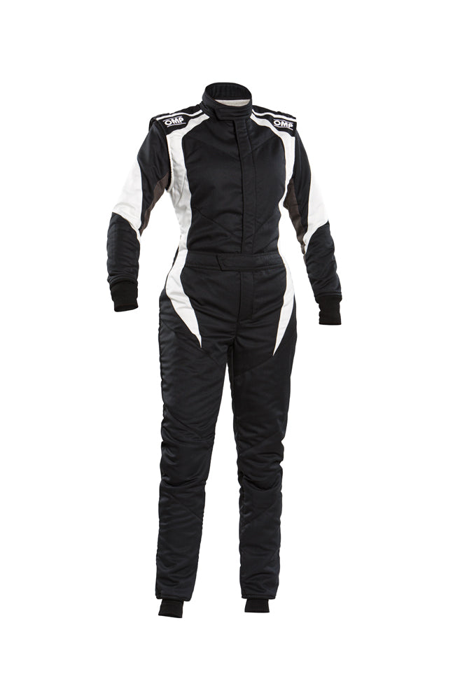 OMP IA0-1854-B02-076-38 (IA01854EW07638) FIRST ELLE Racing suit, FIA 8856-2018, black/white, size 38 Photo-0 