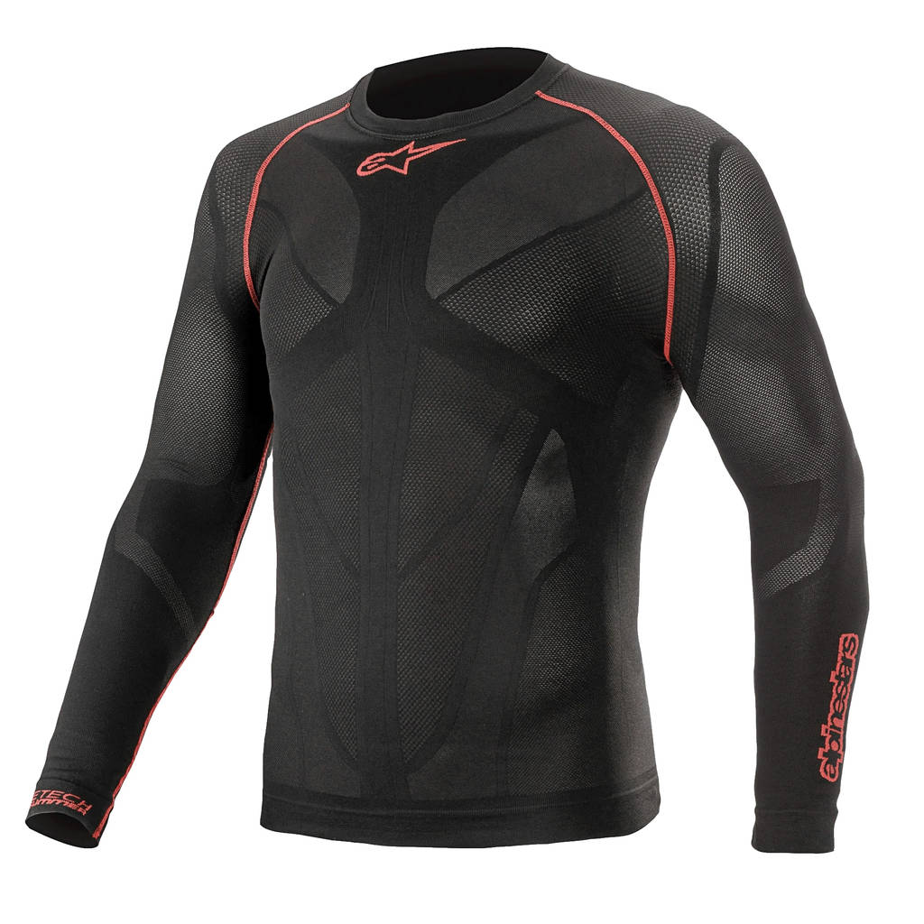 ALPINESTARS 4752521_13_M/L RIDE TECH V2 TOP Long sleeve SUMMER, black/red, Size M/L Photo-0 