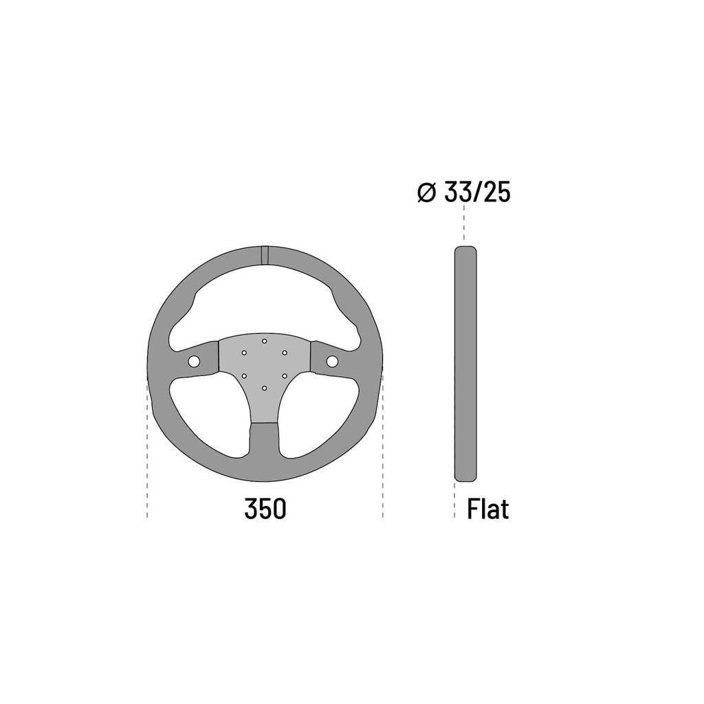 SPARCO 015R350CSO Steering wheel R350, suede, black, diam. 350 mm, flat Photo-1 