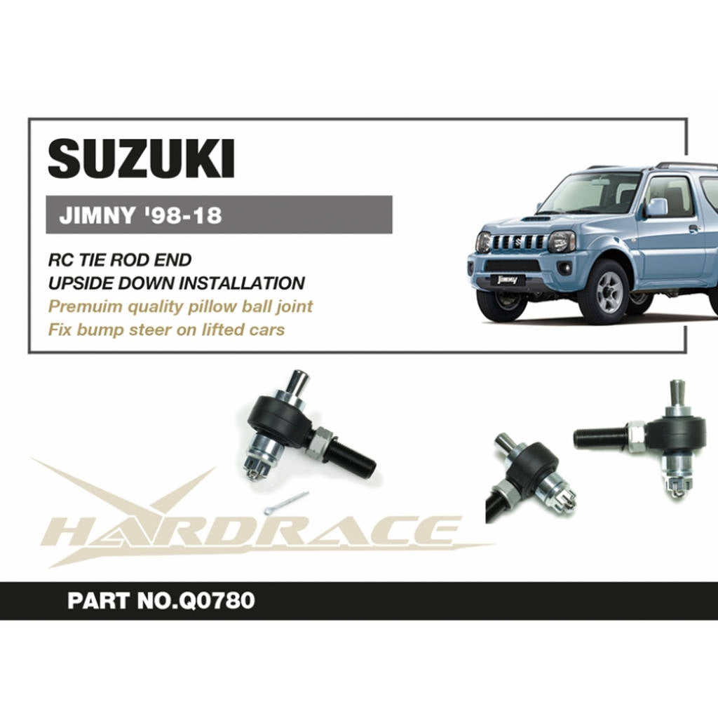 HARDRACE Q0780 SUZUKI JIMNY '98-18 RC TIE ROD END - 1PCS/SET UPSIDE DOWN INSTALLATION FOR LHD USE Photo-1 