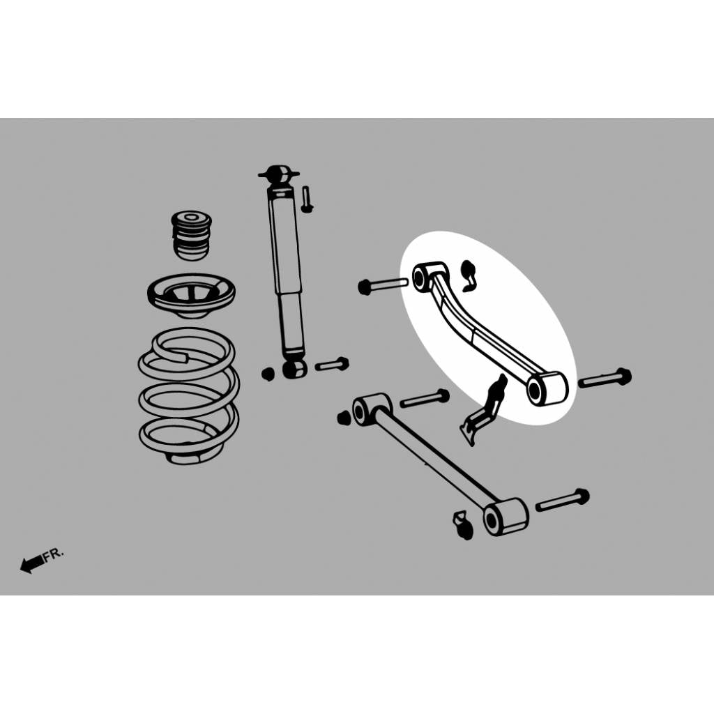HARDRACE Q0671 JEEP WRANGLER '06-18 JK/ '18- JL REAR UPPER ARM-ADJUSTABLE- 0~4.5" LIFT, V2. (HARDEN RUBBER) - 2PCS/SET Photo-0 