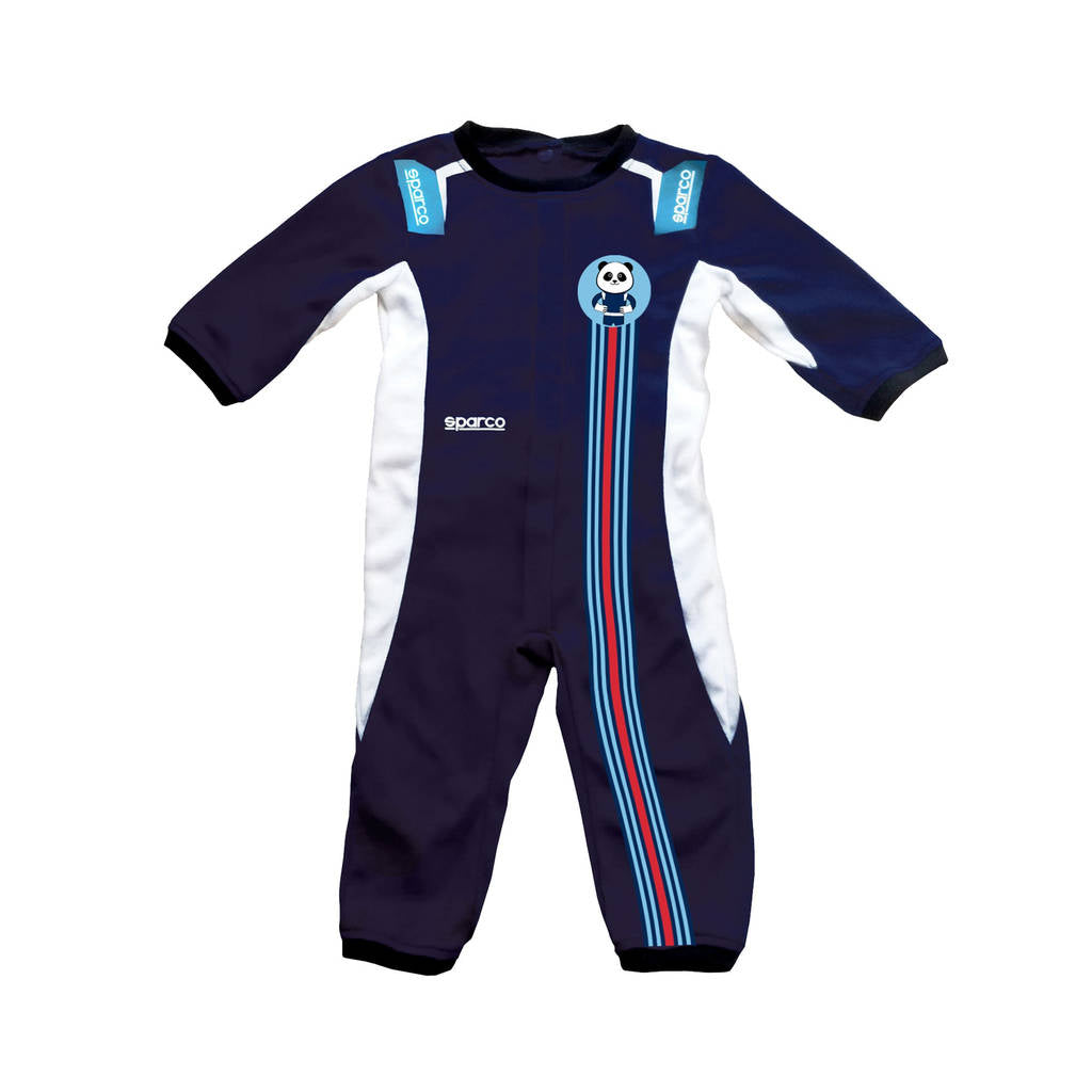 SPARCO 017023BM0306 BABY STRIPES DESIGN SLEEPSUIT, navy blue, size 3-6 monhs Photo-0 