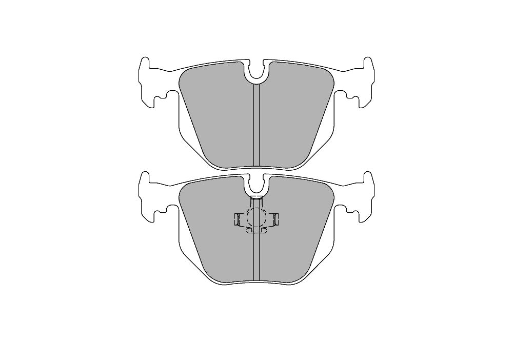 FERODO FCP857H Rear Brake Pads DS2500 for BMW 8 Series (E31) / MASERATI Biturbo Photo-0 