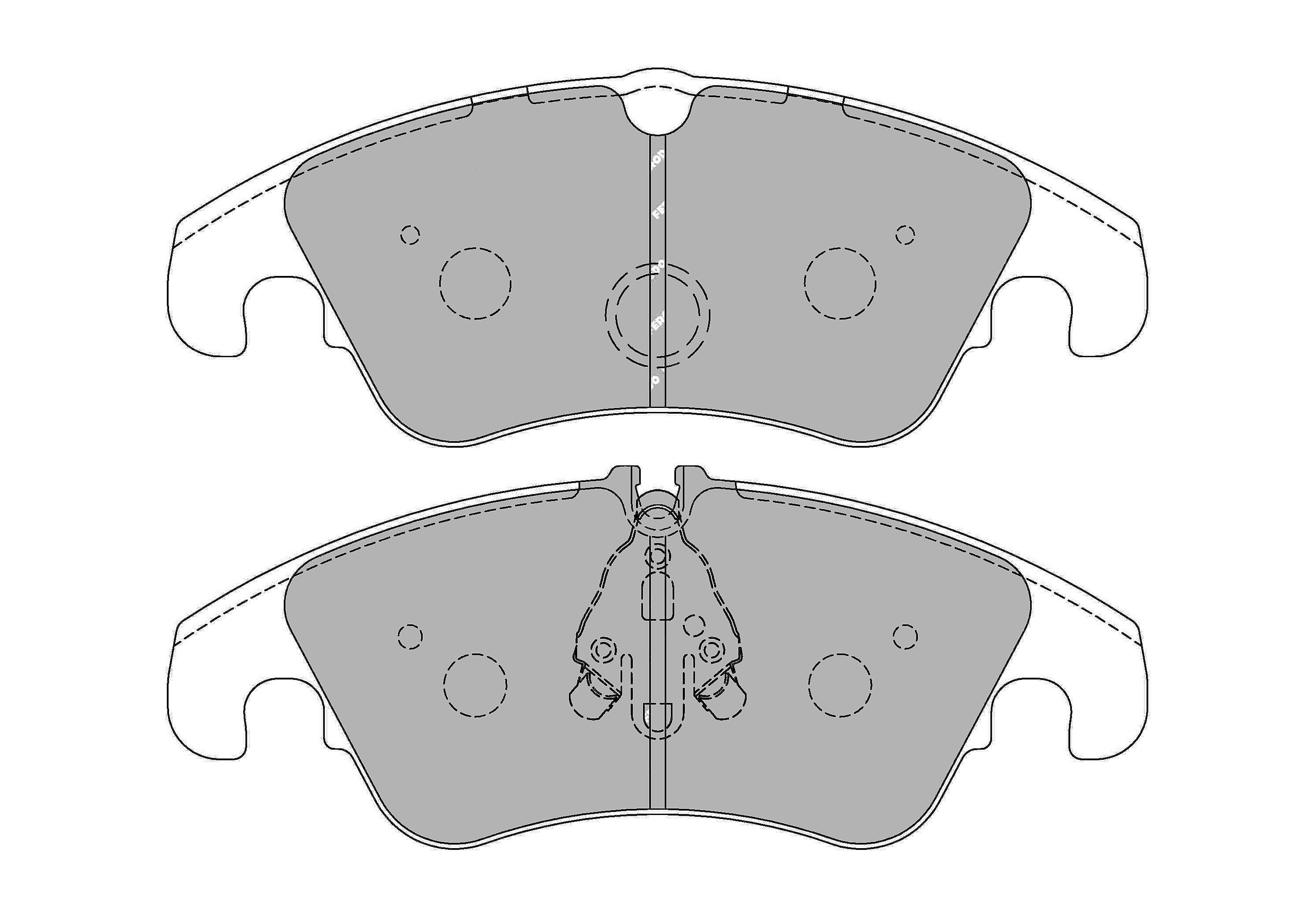 FERODO FCP4044H Front Brake Pads DS2500 for AUDI A4 (B8) / A5 (8T) Photo-0 