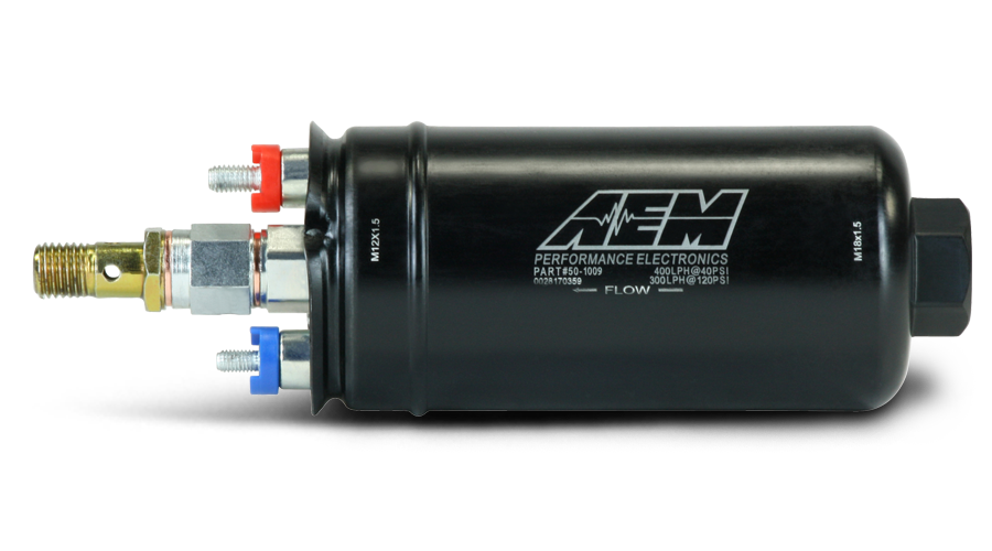 AEM 50-1009 400lph Inline High Flow Fuel Pump. 400lph@40psi, 300LPH@120psi Photo-0 