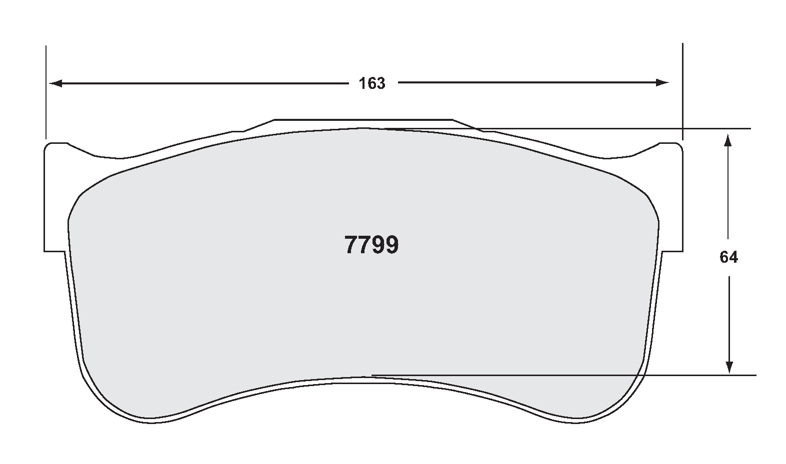 PFC 7799.39.29.44 Brake pads RACE 39 CMPD 29mm NISSAN GT-R35 GT3 (Brembo 6-piston caliper) Photo-0 