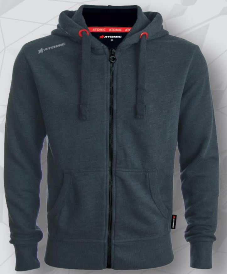 ATOMIC MOTORSPORT COLLECTION AMC-003-M Lightweight Full-Zip Hoodie, dark grey, size M Photo-0 