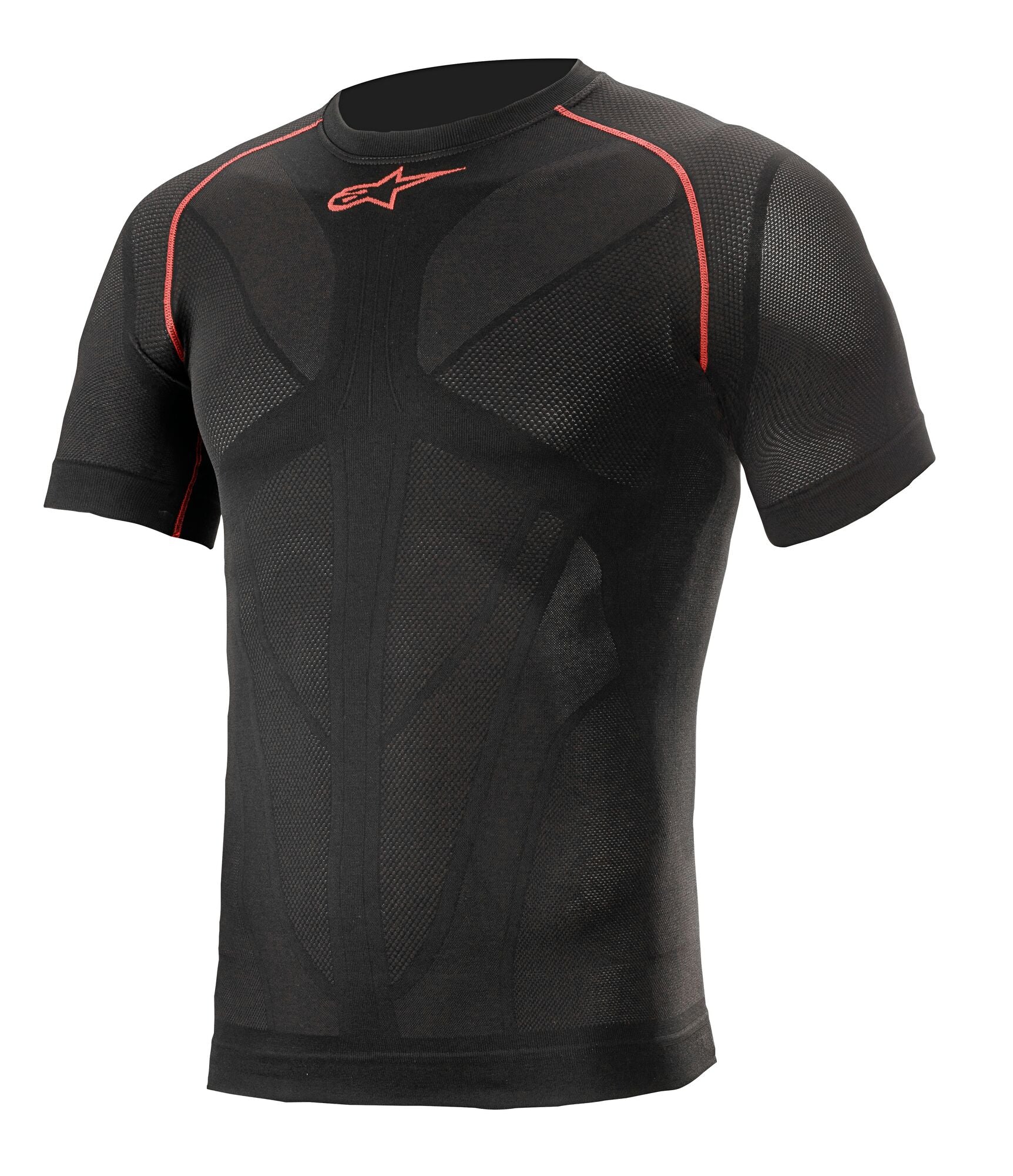 ALPINESTARS 4752721_13_M/L RIDE TECH V2 TOP Short sleeve SUMMER, black/red, Size M/L Photo-0 