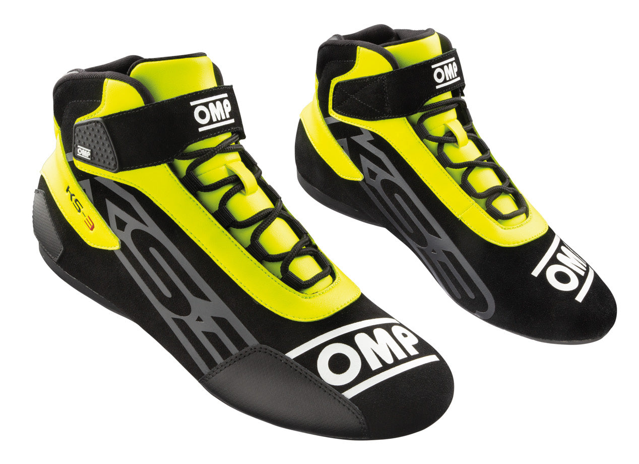 OMP KC0-0826-A01-178-34 (IC/82617834) KS-3 MY2021 Karting shoes, black/fluo yellow, size 34 Photo-0 