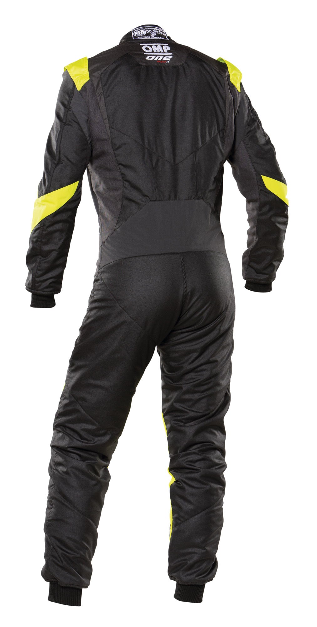 OMP IA0-1861-A01-178-54 (IA0186117854) Racing suit ONE EVO X, FIA 8856-2018, antracite/yellow fluo, size 54 Photo-1 