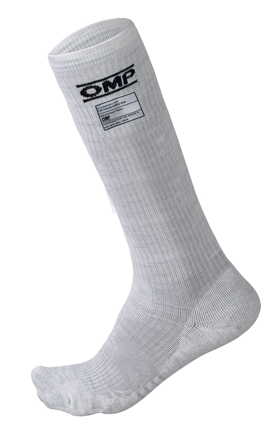 OMP IE0-0766-A01-020-M Racing Socks One MY2021, FIA 8856-2018, White, Size M Photo-0 