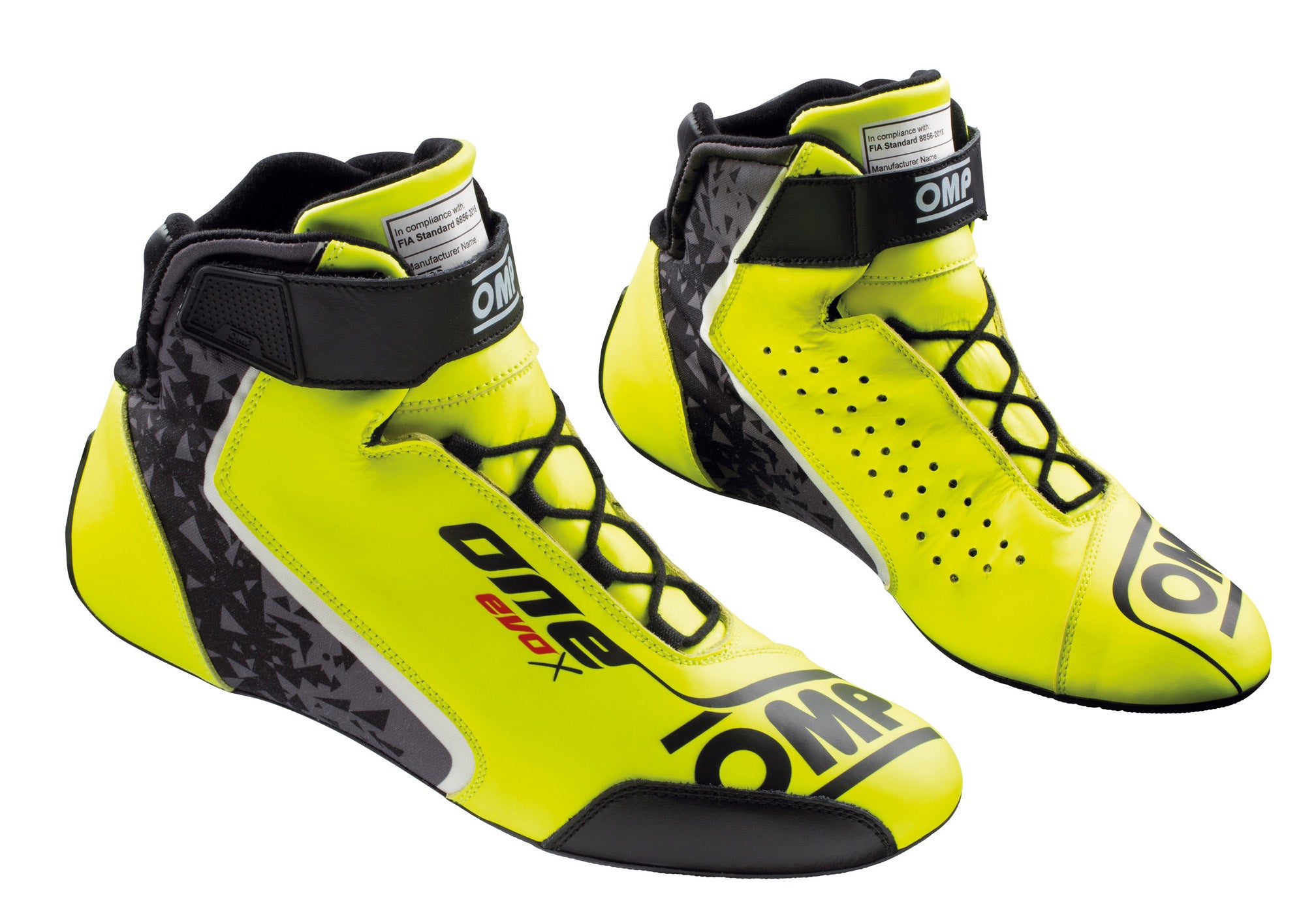 OMP IC0-0806-B01-099-43 (IC/806E09943) ONE EVO X Racing shoes, FIA 8856-2018, fluo yellow, size 43 Photo-0 