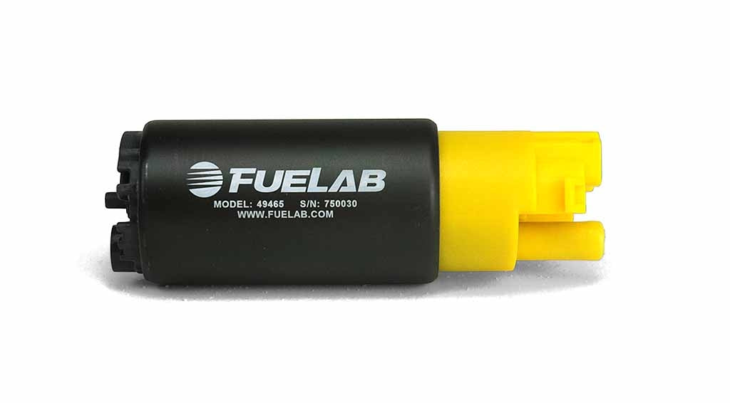 FUELAB 49465 In-Tank Fuel Pump (340 LPH @ 3 bar, 13.5v) Inlet Inline with Outlet Photo-0 