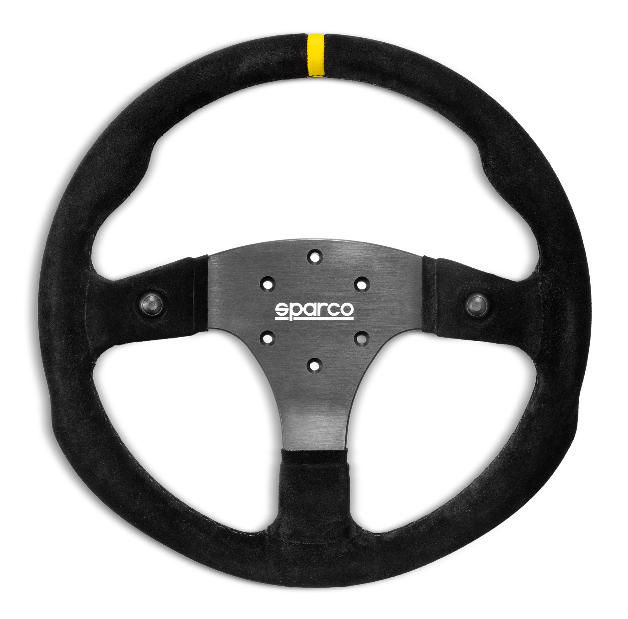 SPARCO 015R350PSO Steering wheel R350B, suede, black, diam. 350 mm, buttons, flat Photo-0 