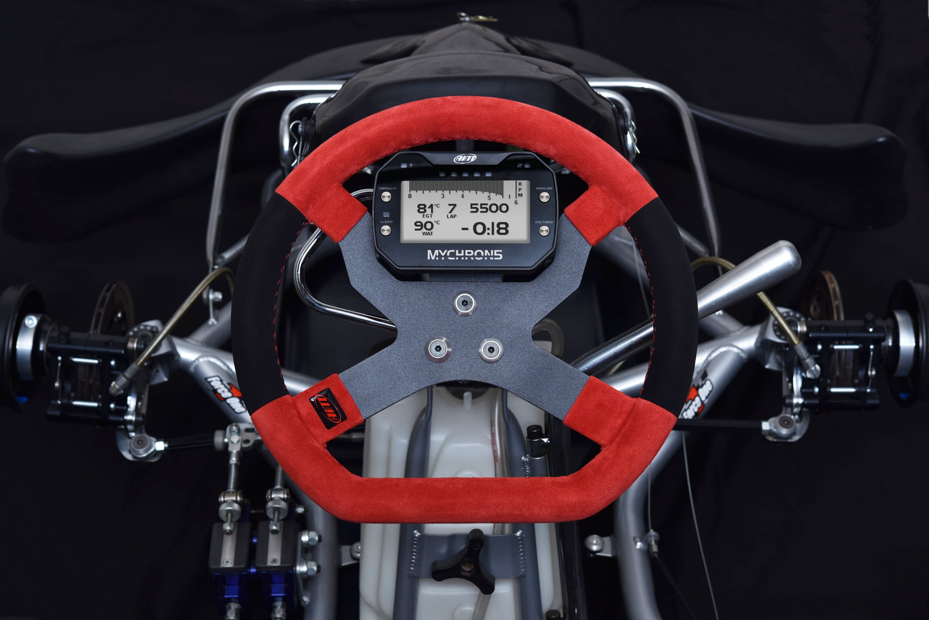 AIM X07VKM5R Standard Steering wheel red/black Photo-1 