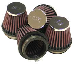 K&N RC-2344 UNIVERSAL Clamp-On Air Filter 2-1/8"FLG,3"B,2"T,2-3/4"H (4 PER BOX) Photo-0 