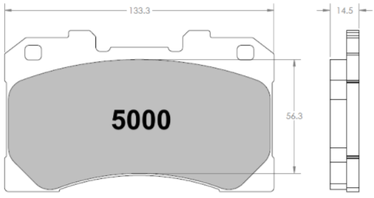 PFC 5000.39.15.44 Front brake pads RACE 39 CMPD 15mm for TOYOTA GR Yaris (GXPA16) / GR Corolla (E210) Photo-0 