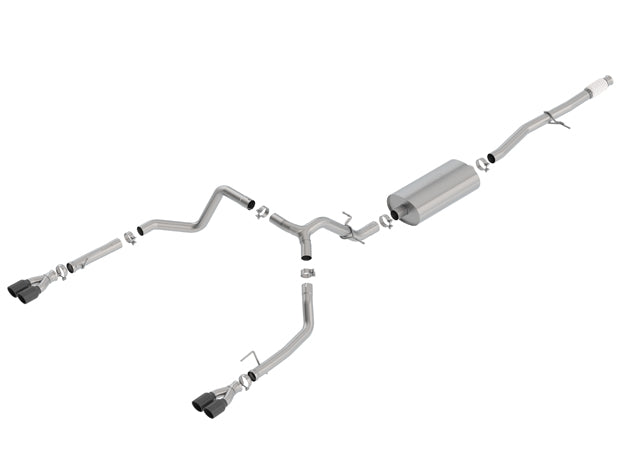 BORLA 140768BC Exhaust system TOURING for SILV. / SIERRA 1500 2019 5.3L TIP: 3.5 "RD X 6" BC Photo-0 