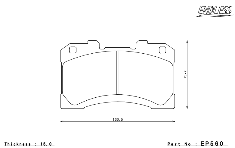 ENDLESS EP560ES99G Front brake pads TOYOTA GR YARIS 2020+ (17 inch (HP916&HP915) Photo-0 
