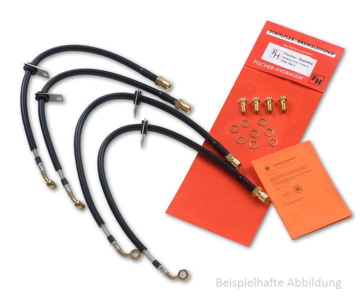 FISCHER PO116-4.2 Brake line kit (Chrome) PORSCHE Cayman S 981 3.4L Photo-0 