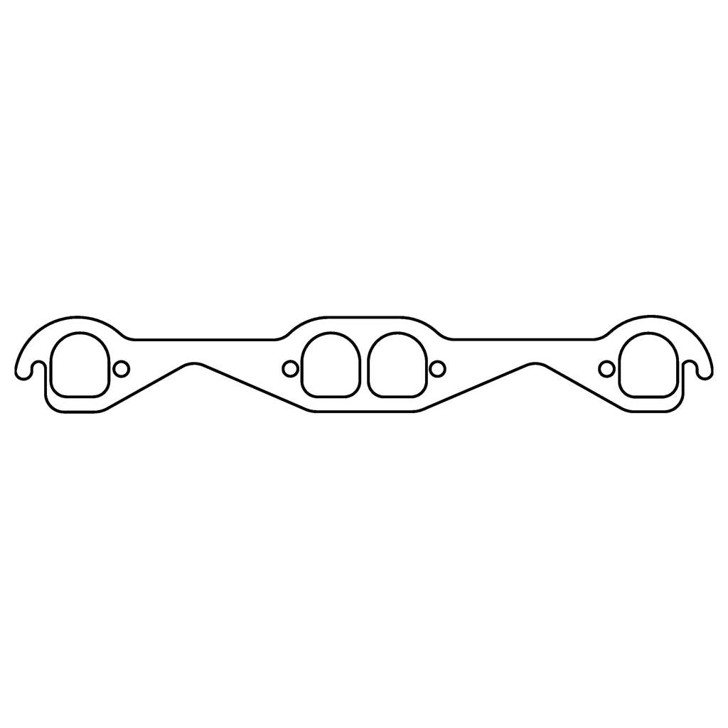 COMETIC C15199 CHEVROLET Gen-1 Small Block V8 .060" HTS Exhaust Manifold Gasket Set, 1.710" x 1.550" Brodix D Ports Photo-0 