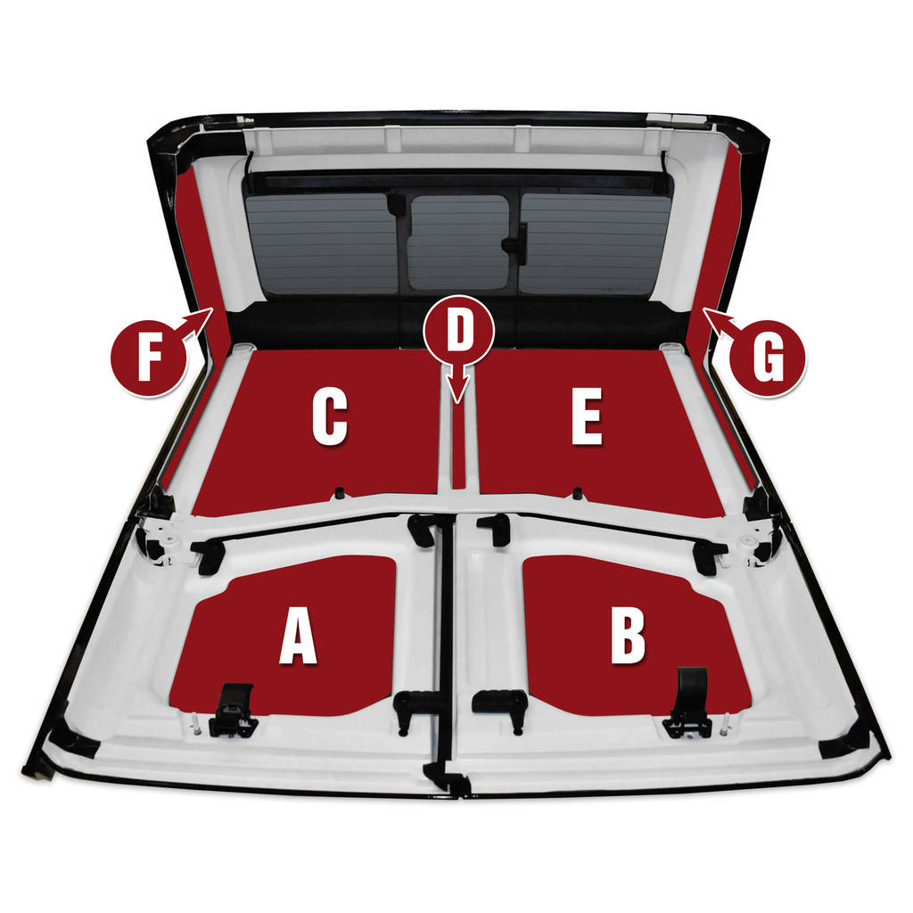 DEI 050185 Sound Deadening Headliner Jeep Gladiator 2020-up - 7-pc - Original Finish - White Photo-3 