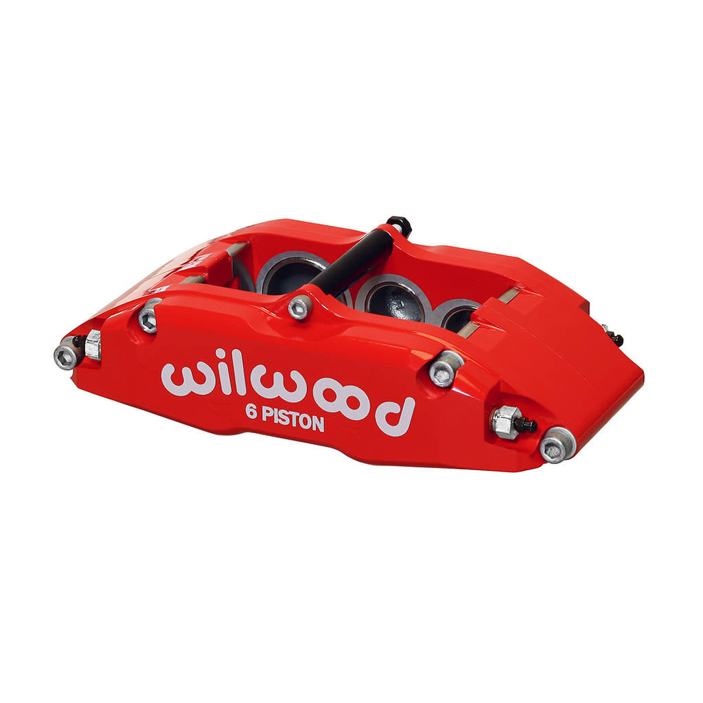 WILWOOD 120-13383-RD Caliper,Bnsl6,1.62/1.12,1.100 Rotor,L/H Rear Mt,Red Photo-0 