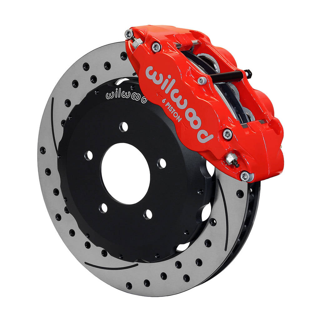 WILWOOD 140-10968-DR Kit,Front,Backdraft,Fnsl6r,Big Brake 13.06 Rotor,Drilled,Red Photo-0 