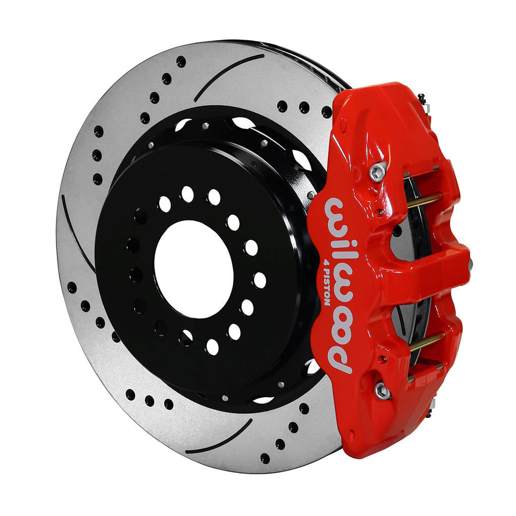 WILWOOD 140-10952-DR Kit,Rear,8.8 Mustang,2.50 Offset,Aero4 14.00 Rotor,Srp,Red Photo-0 