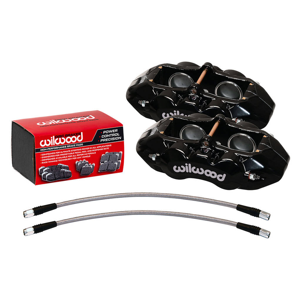 WILWOOD 140-10789-BK Kit,Front,Vette,65-82,D8-4,Calipers,Pad Line,Black,W/Lines Photo-0 