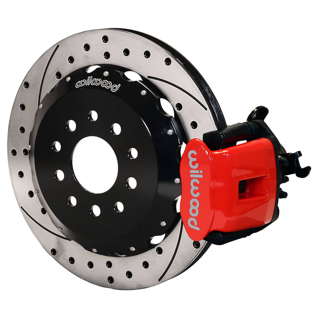 WILWOOD 140-10158-DR Kit,Rear,Cpb,Mustang 94-04,.875 Offset 12.90 Rotor,Drill,Red Photo-0 