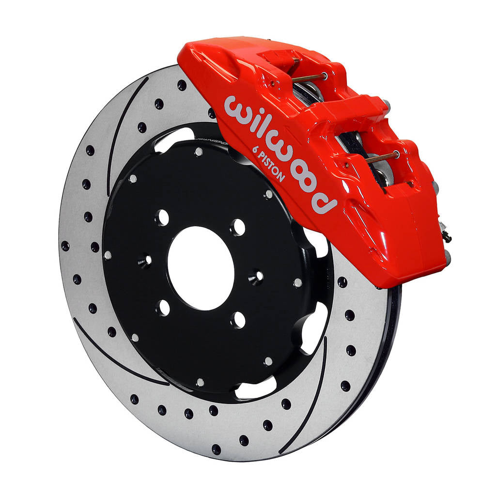 WILWOOD 140-10735-DR Kit,Front,Integra/Civic,W/Oem,262mm Rotor,Dp6,Drilled,Red Photo-0 