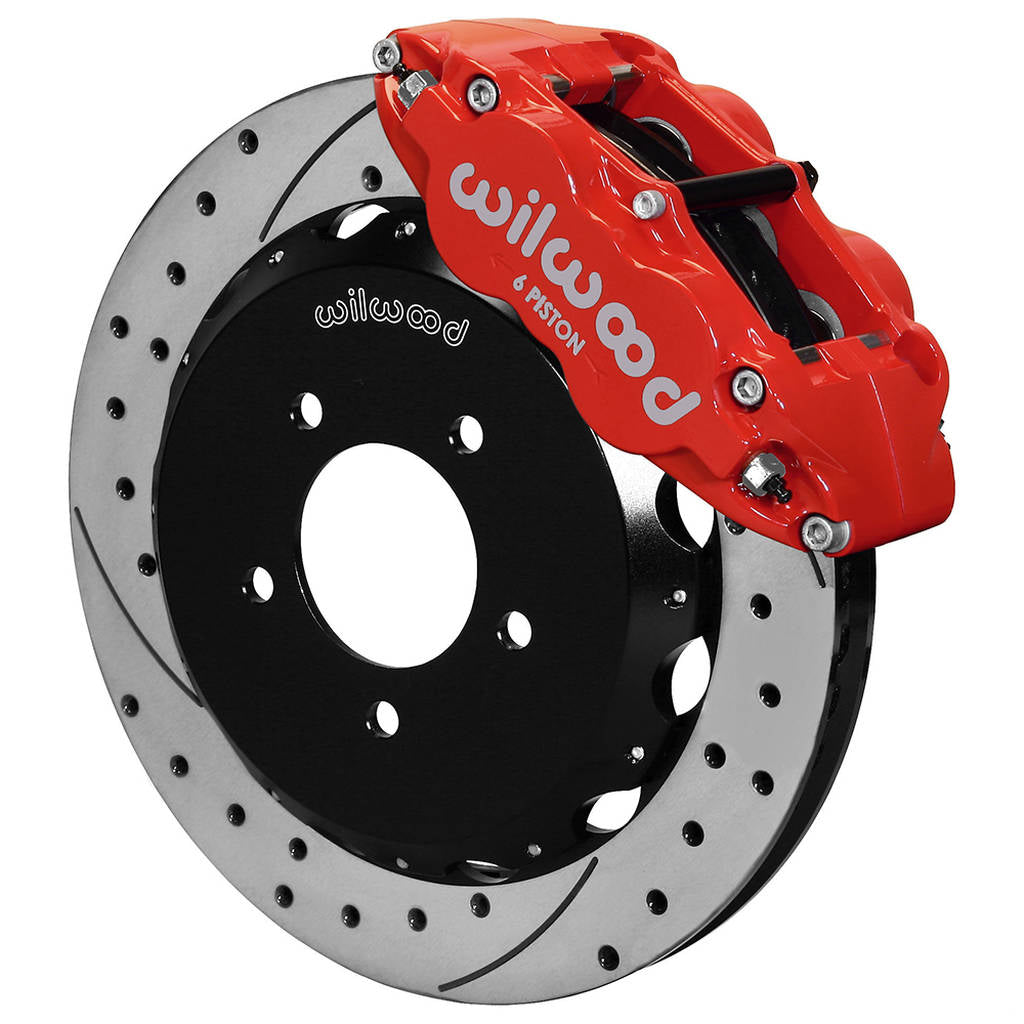 WILWOOD 140-12907-DR Kit,Front,Mazda,Miata,06-15,Fnsl6r 12.88x1.10,Rear Mt,Srp,Red,W/Lines Photo-0 