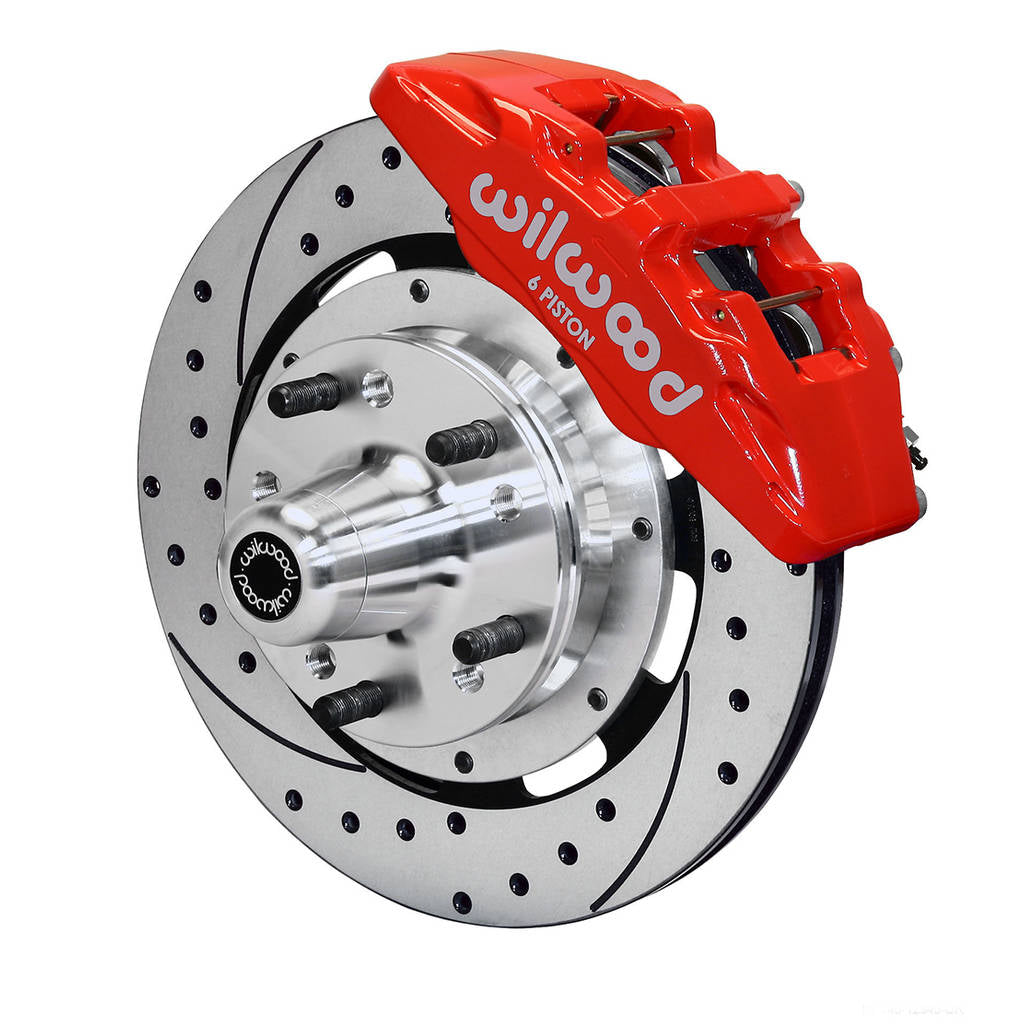 WILWOOD 140-12945-DR Kit,Front,Mustang,70-73,Dp6 12.19 Rotor,Drilled,Red Photo-0 