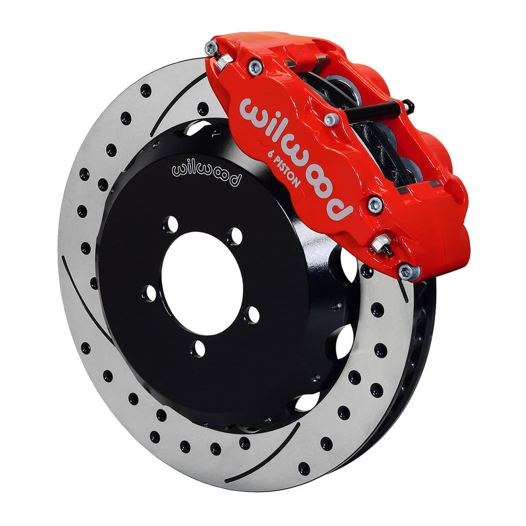 WILWOOD 140-12874-DR Kit,Front,Subaru Wrx 99-17,Fnsl6r 13.06x1.25,Rear Mt,Drilled,Red,W/Lines Photo-0 