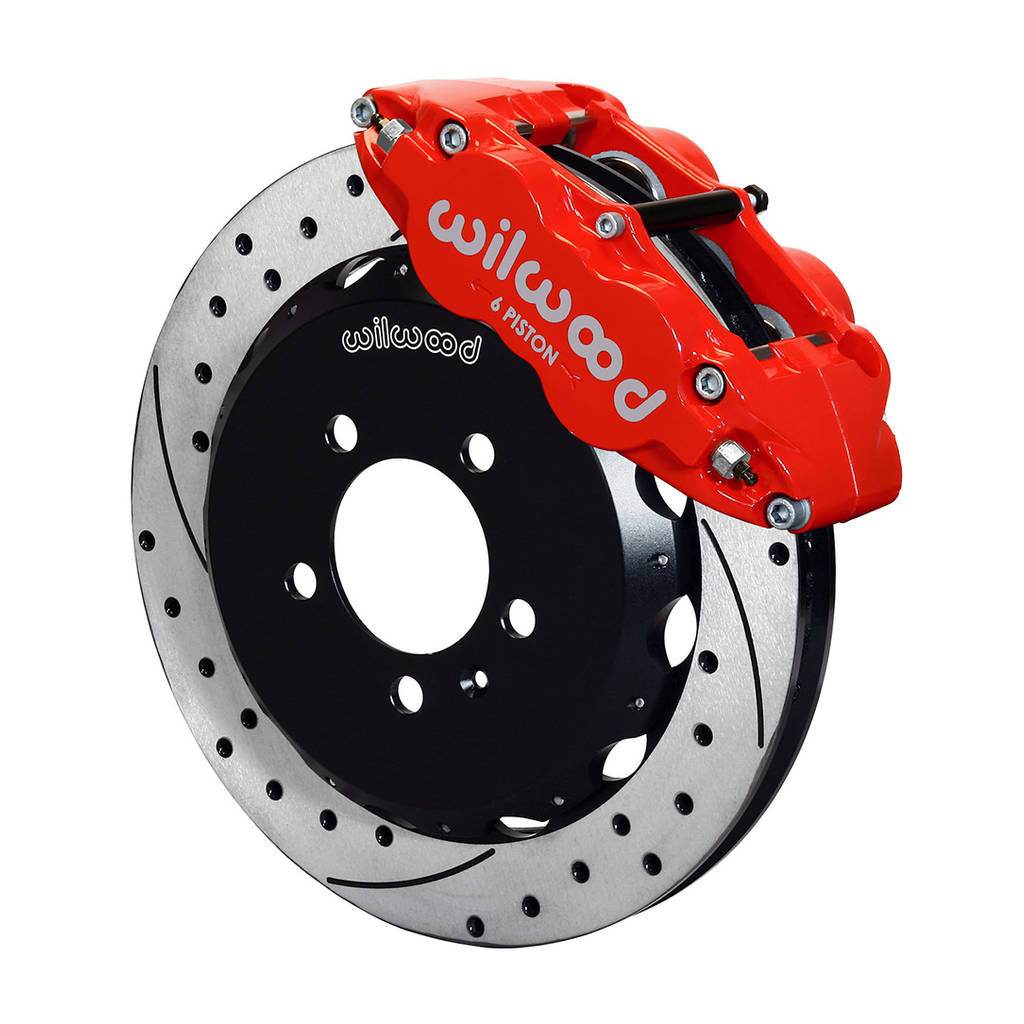 WILWOOD 140-12789-DR Kit,Front,Vw Gti,06-14,Fnsl6r,12.88x1.10 Srp,Red,W/Lines Photo-0 
