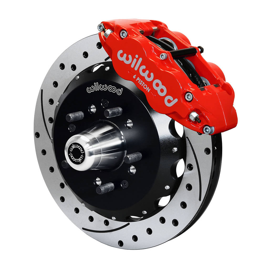 WILWOOD 140-12307-DR Kit,Front,Heidts Tri-5,2in. Drop,Fnsl6r 12.88 Rotor,Vented,Srp,Red Photo-0 