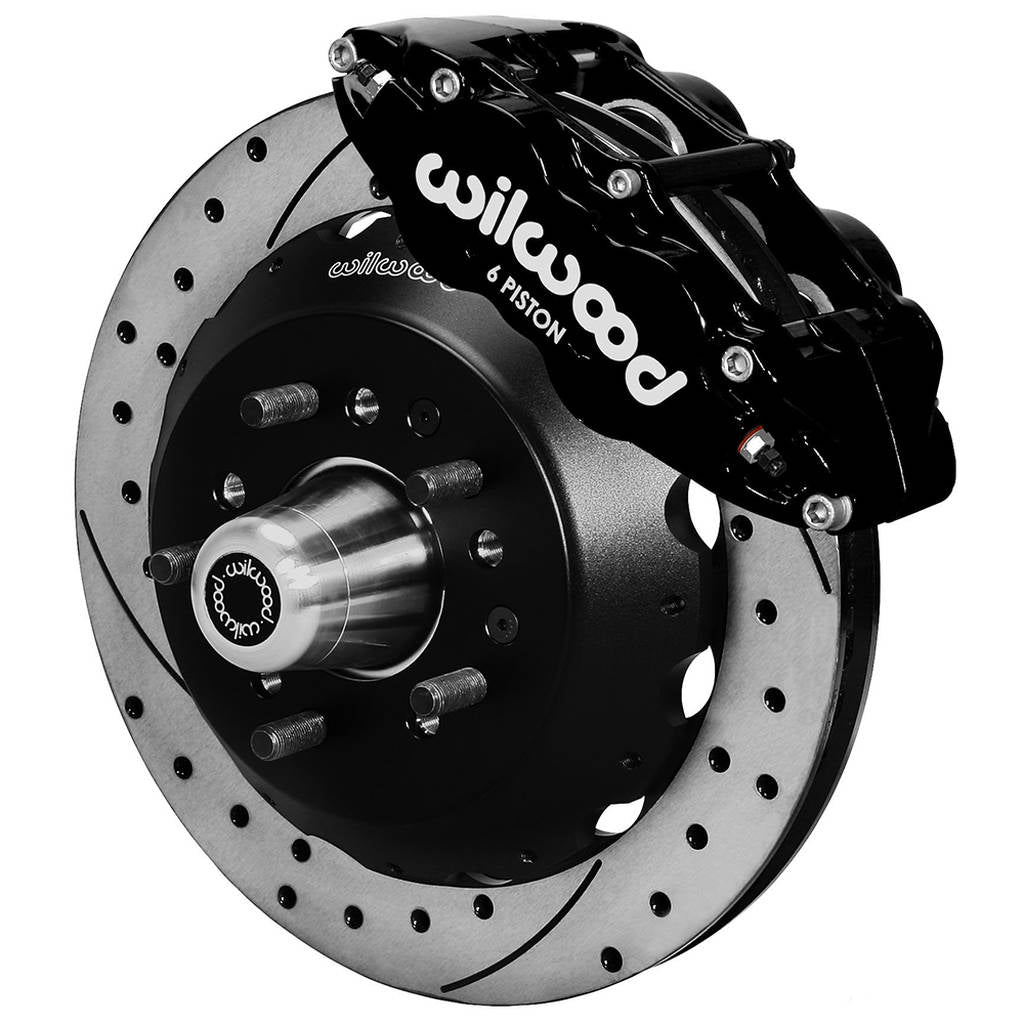 WILWOOD 140-12637-D Kit,Front,Mustang 65-69,V8 Drum Spindle 12.88 Rotor,Drilled Photo-0 