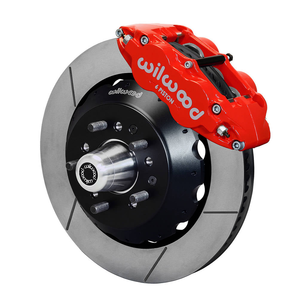 WILWOOD 140-12638-R Kit,Front,Mustang 65-69,V8 Drum Spindle 14.00 Rotor,Red Photo-0 