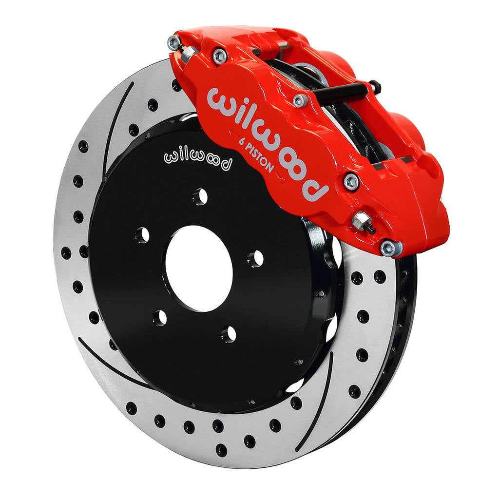 WILWOOD 140-11584-DR Kit,Front,Nissan 370z/G37,14.00 Rotor Drilled,Red Photo-0 