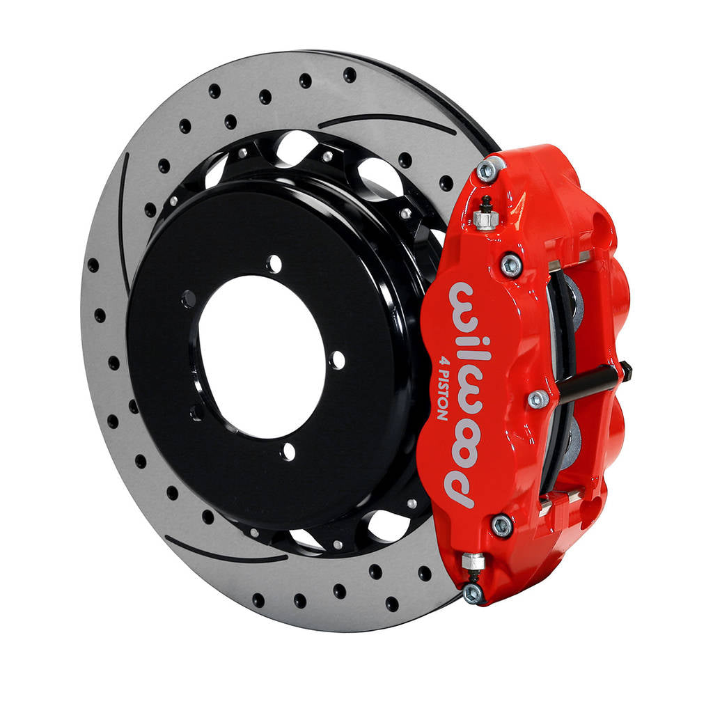 WILWOOD 140-11877-DR Kit,Rear,Speedway Eng Floater,New Ford Fnsl4r,12.88 Rotor,Drilled,Red Photo-0 